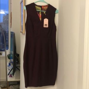 Ted Baker Edge to Edge Suit Dress - Oxblood
